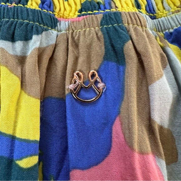 MAAJI Strapless Long Smocked Tiered Maxi Dress Floral Hamilton Bay Print Size M - Picture 14 of 16